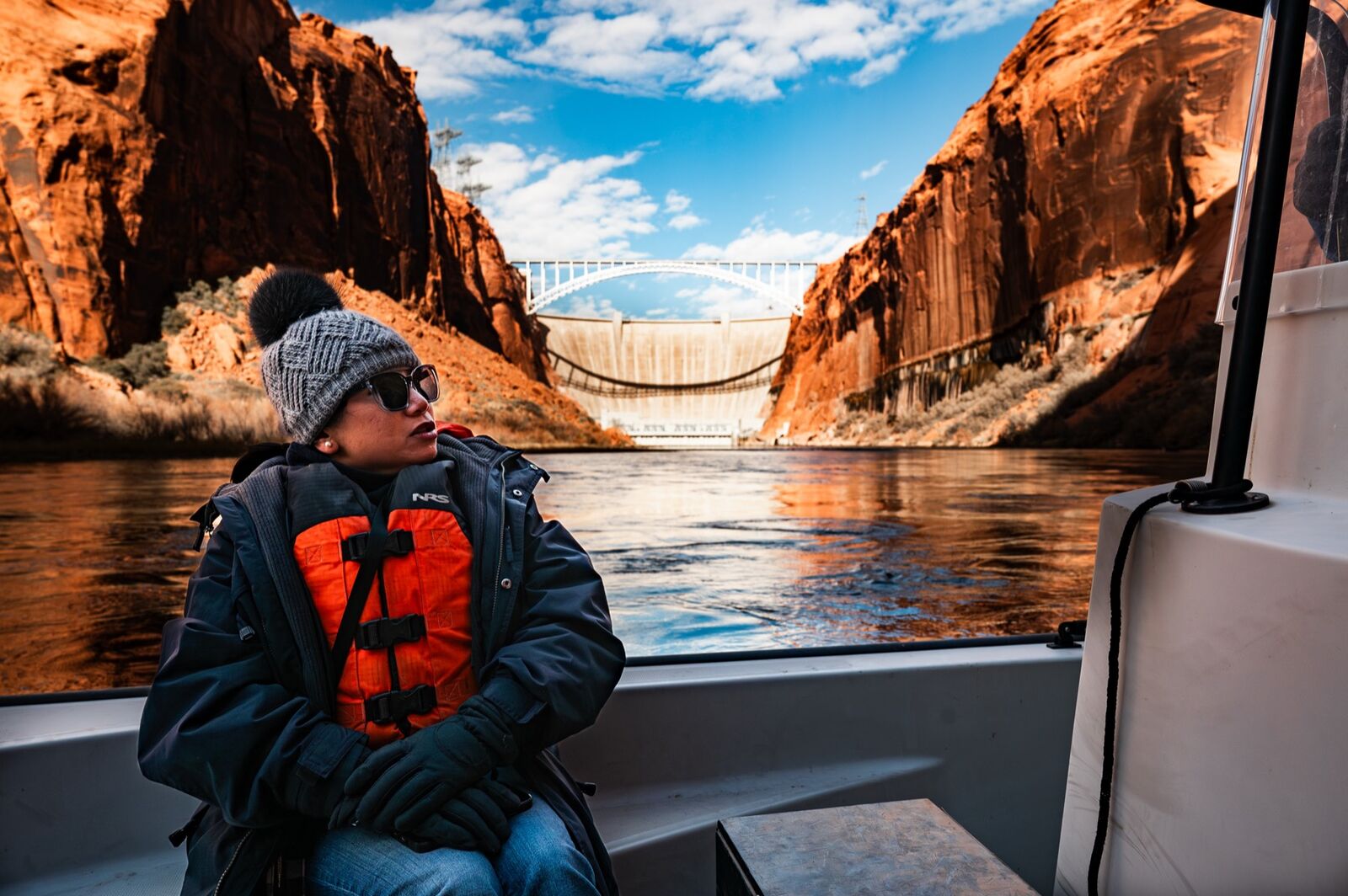 Commissioner Touton on the Colorado River at Glen Canyon Dam